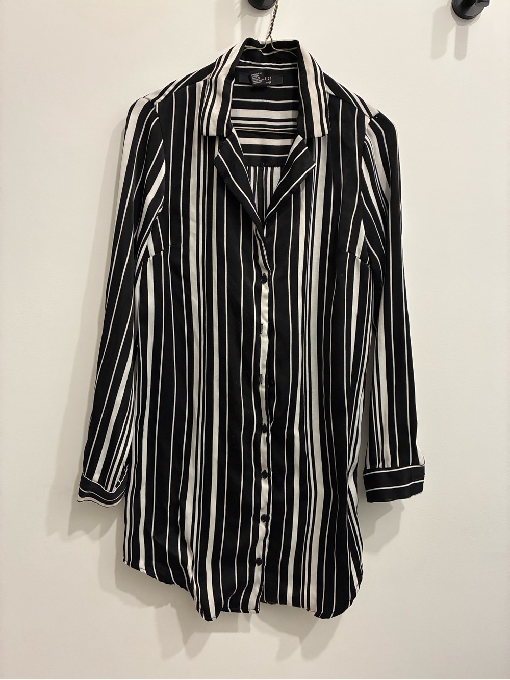 Forever 21 Black and White Striped Mini Dress